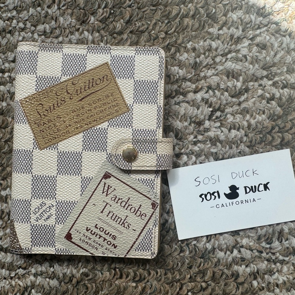 LV Agenda P.M trunk in Damier Azur